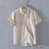 Loose Casual Linen Short-sleeved Shirt